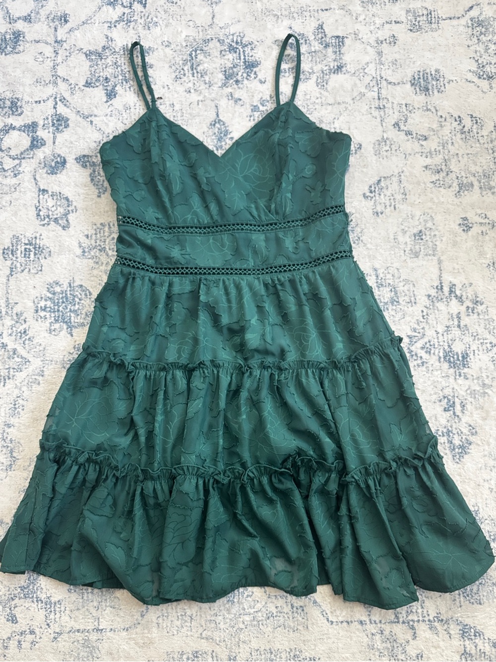 Trixxi Green Mini Floral Dress